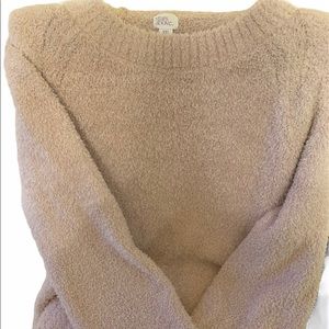 Stars above pink sweater